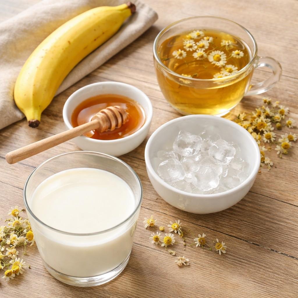 Banana chamomile tea smoothie ingredients
