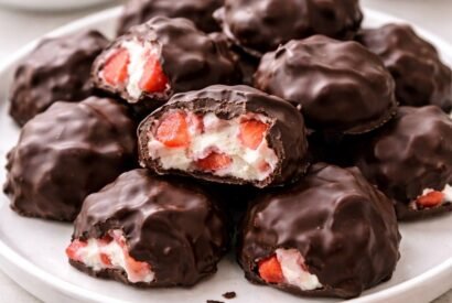 Thumbnail for Chocolate Strawberry Yogurt Clusters (Easy Viral Frozen Treat)
