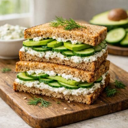 high protein cucumber sandwich