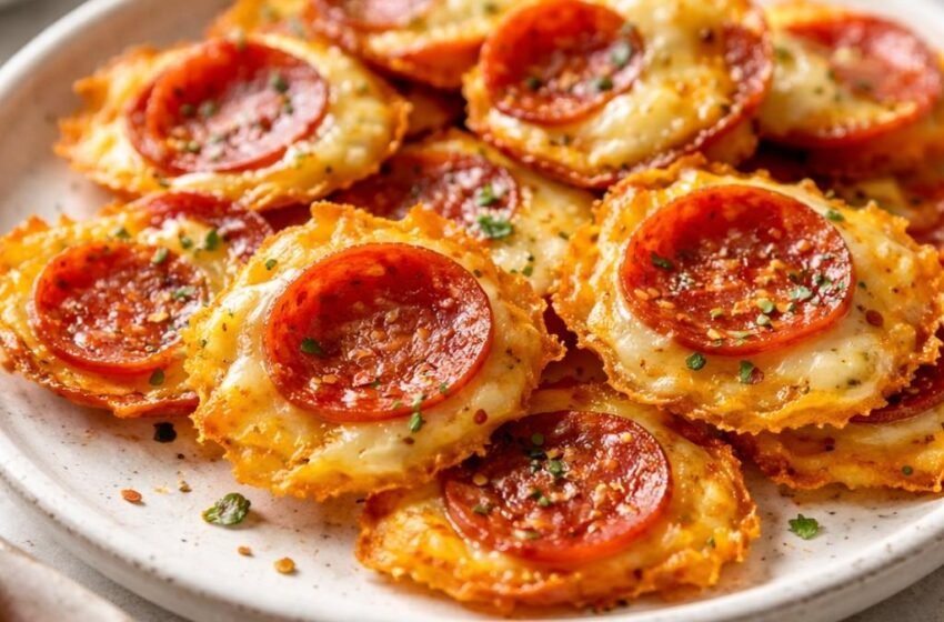Crispy pepperoni and cheese bites