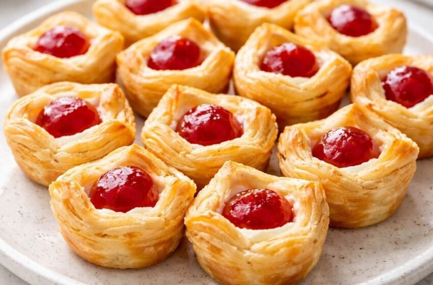 Golden guava cream cheese pastries