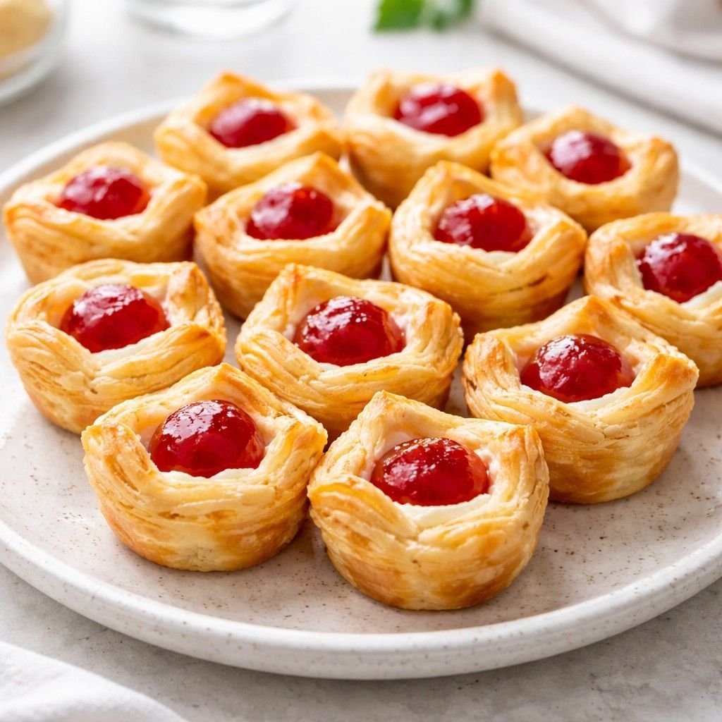 Golden guava cream cheese pastries