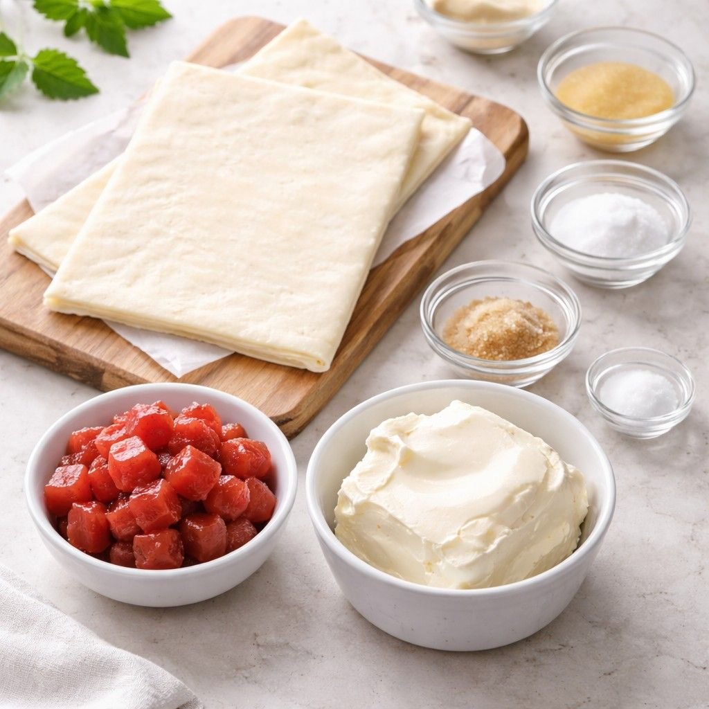 Guava cream cheese pastry ingredients