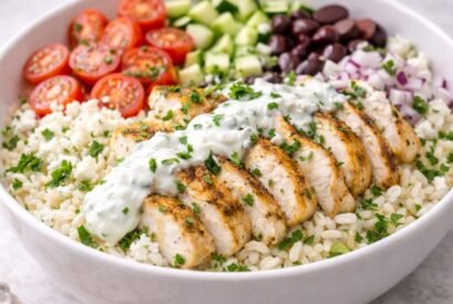 Thumbnail for Easy Mediterranean Greek Chicken Bowl Recipe
