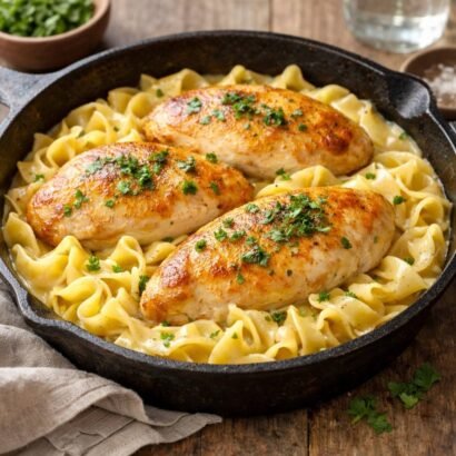 One-Pan Chicken with Buttered Noodles