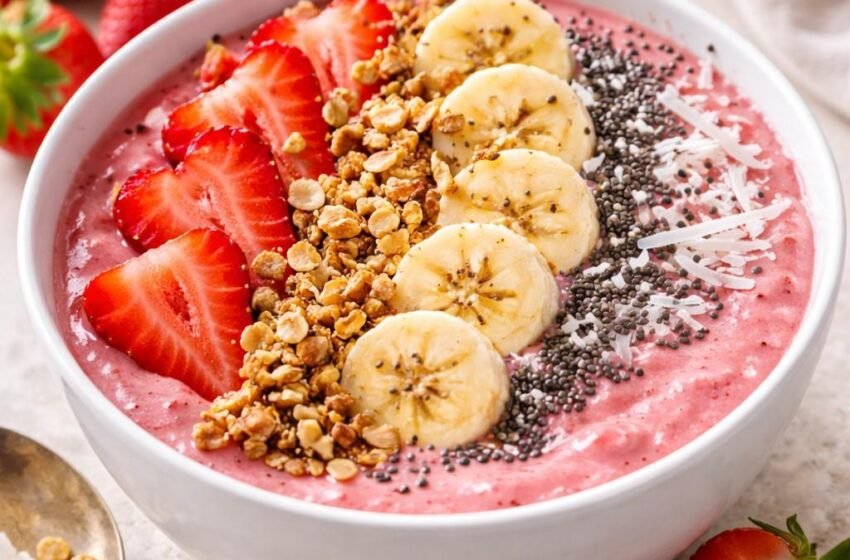 Strawberry Banana Smoothie Bowl