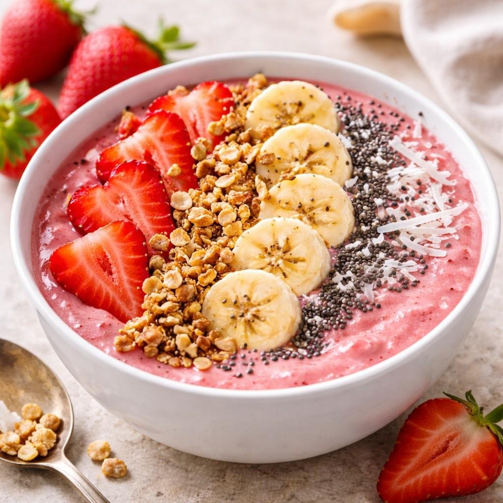 Strawberry Banana Smoothie Bowl
