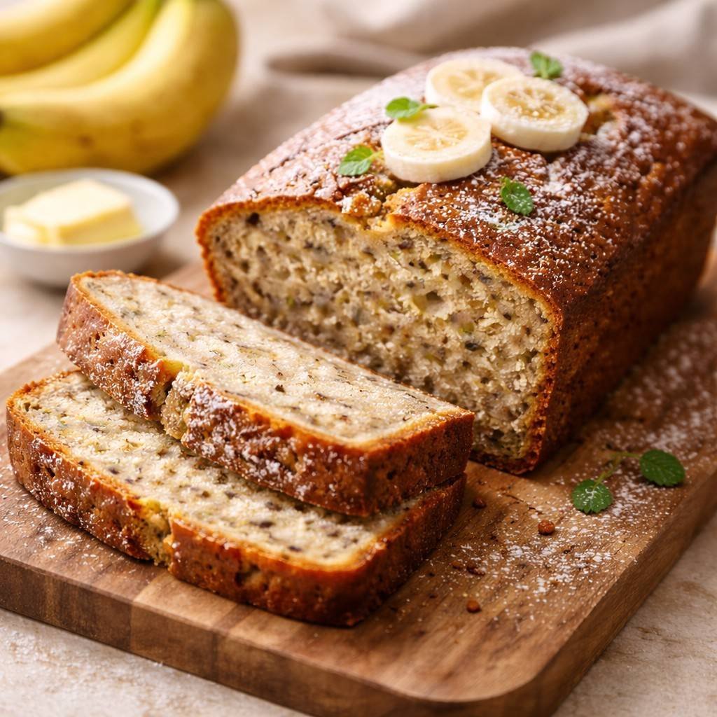 Homemade banana bread