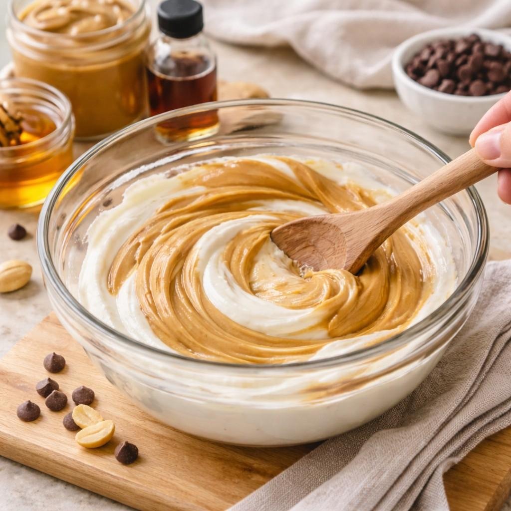 chocolate peanut butter yogurt batter