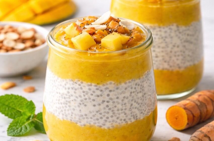 coconut mango chia pudding