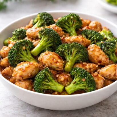 garlic chicken and broccoli