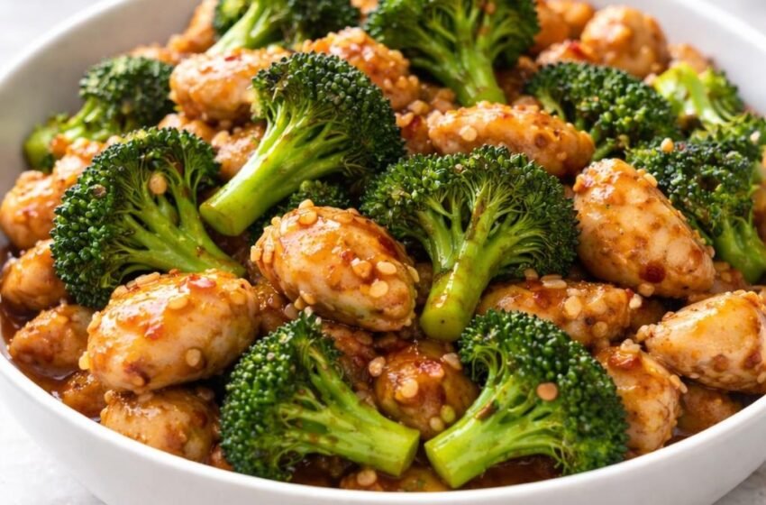 garlic chicken and broccoli