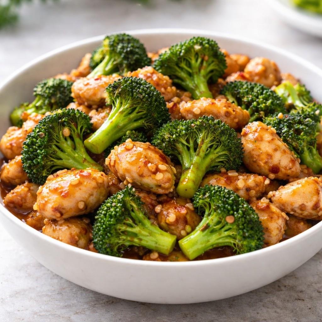 garlic chicken and broccoli