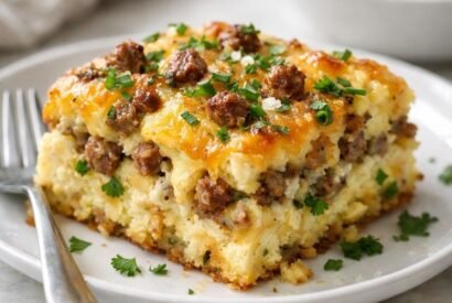 Thumbnail for Hearty Make-Ahead Sausage and Egg Brunch Bake