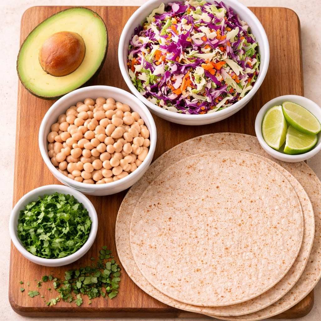 Avocado White Bean Wrap ingredients