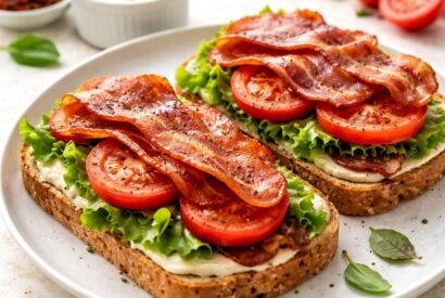 Thumbnail for Healthy BLT Breakfast Sandwich with Turkey Bacon