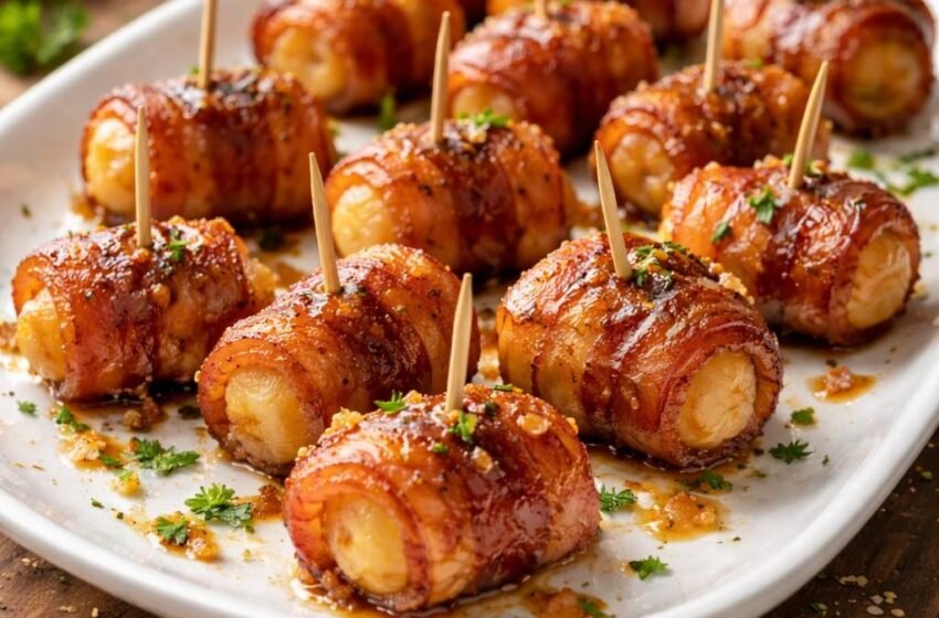 Bacon-wrapped water chestnuts