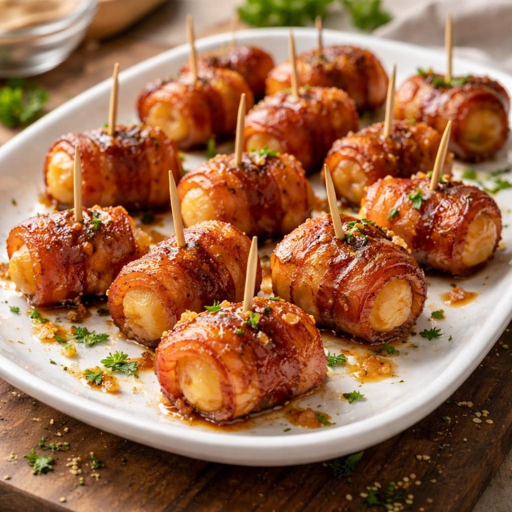Bacon-wrapped water chestnuts