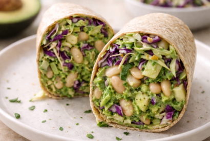 Thumbnail for High-Fiber Avocado Bean Wrap for a Quick Vegetarian Meal