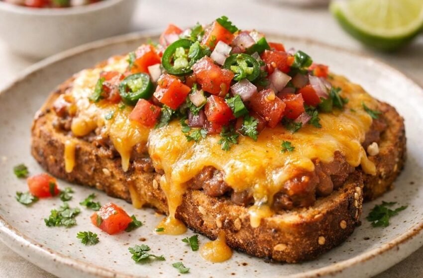 Cheesy bean toast