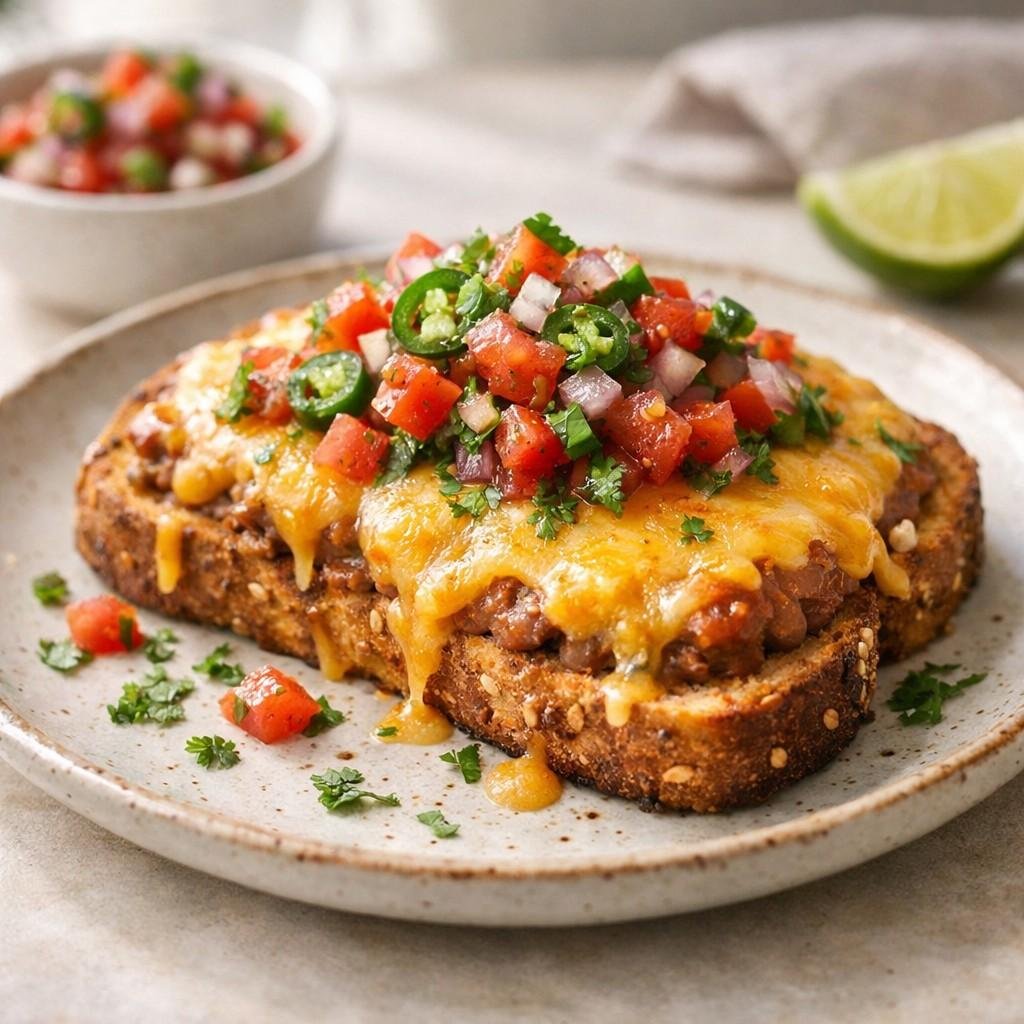 Cheesy bean toast