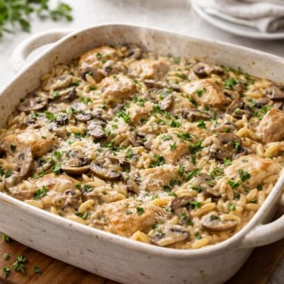 Chicken Marsala casserole