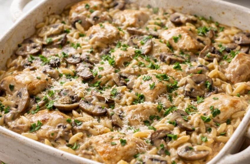 Chicken Marsala casserole