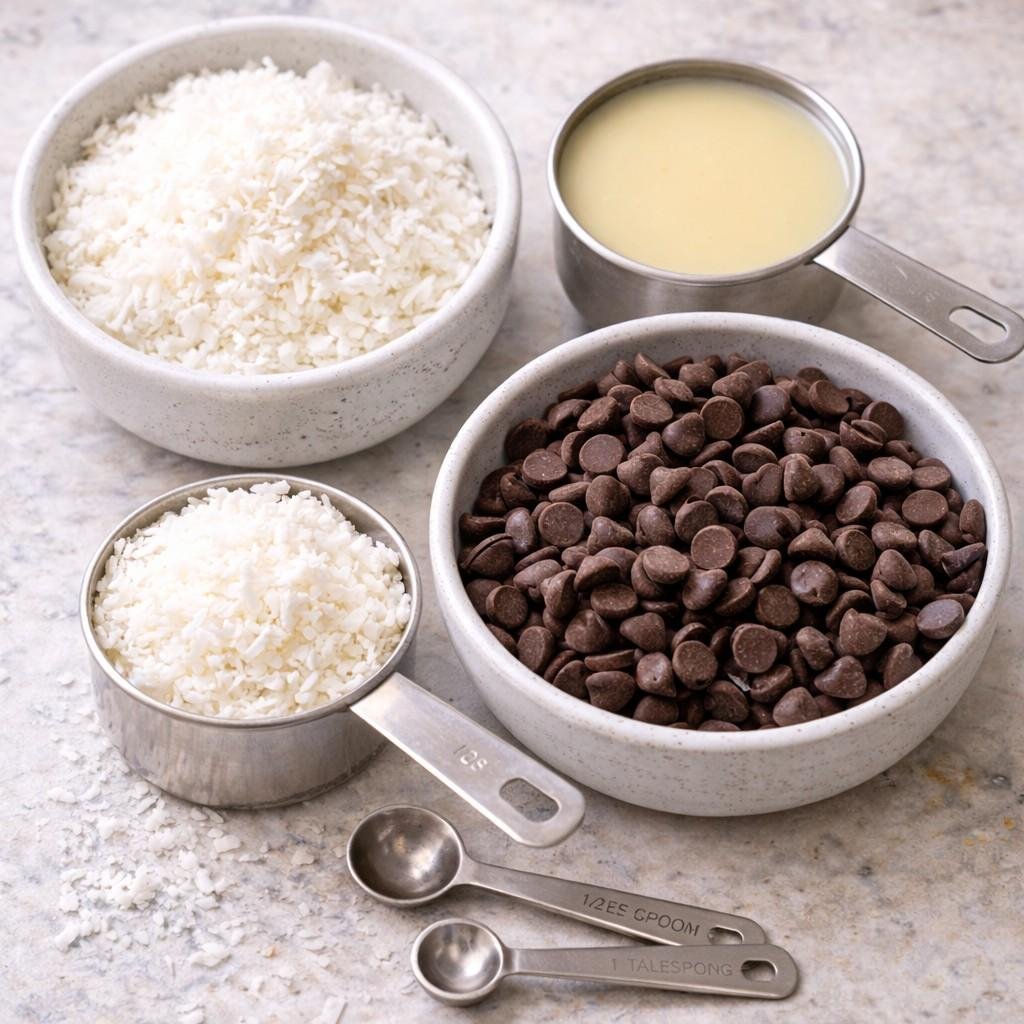 Chocolate coconut ball ingredients