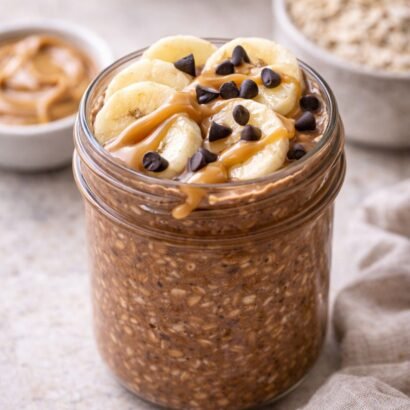 Chocolate peanut butter overnight oats
