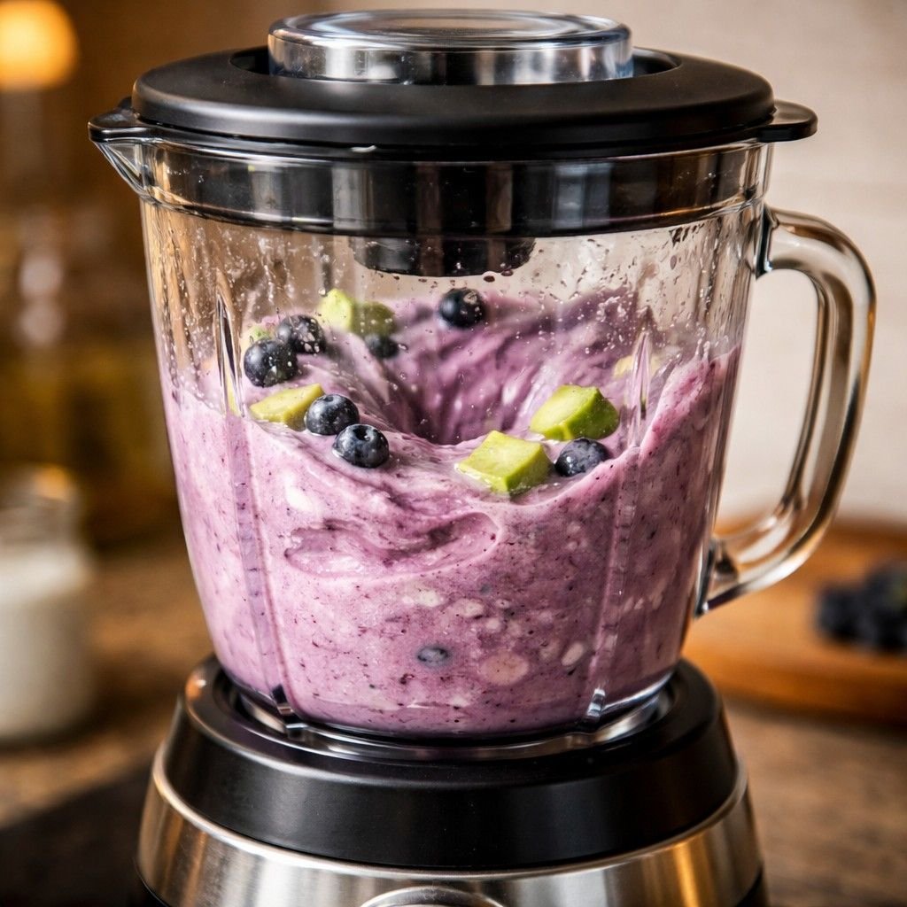 Creamy Blueberry Avocado Smoothie