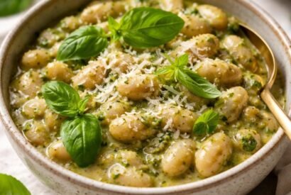Thumbnail for Creamy Pesto White Beans (Easy One-Pan Dinner)