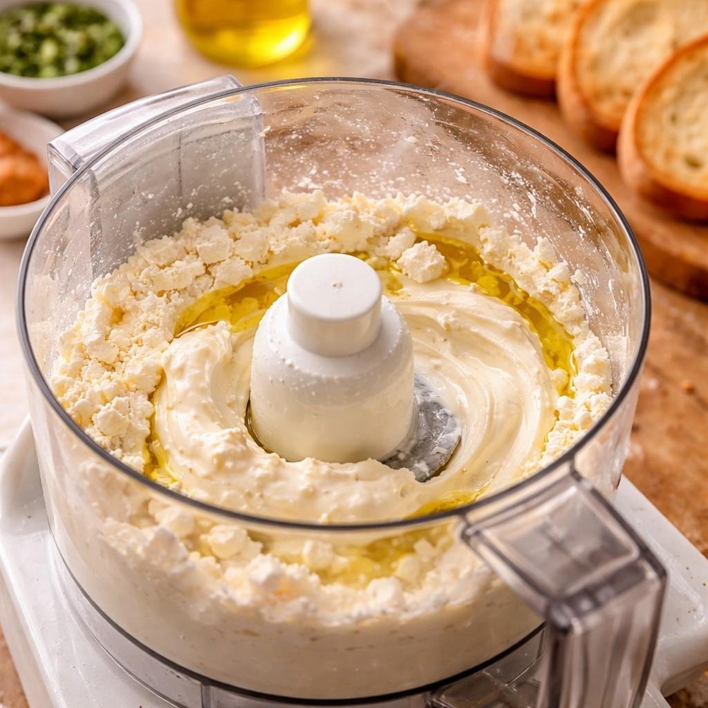 Creamy feta blend with toast