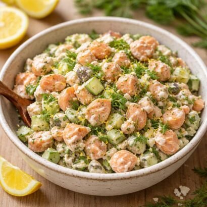 Creamy salmon salad