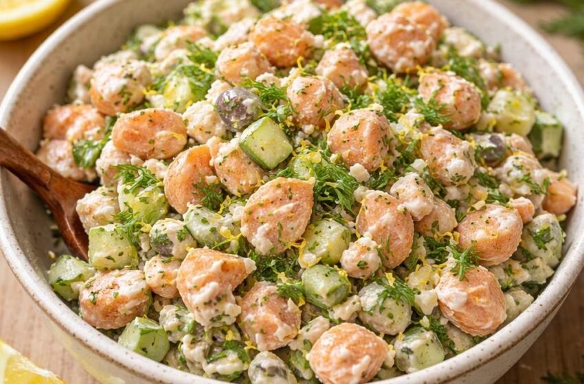 Creamy salmon salad