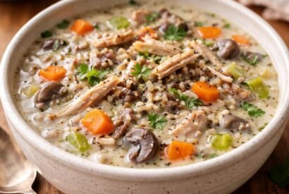 Thumbnail for Cream of Turkey & Wild Rice Soup