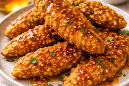 Thumbnail for Baked Crunchy Hot Honey Chicken with Sweet and Spicy Glaze