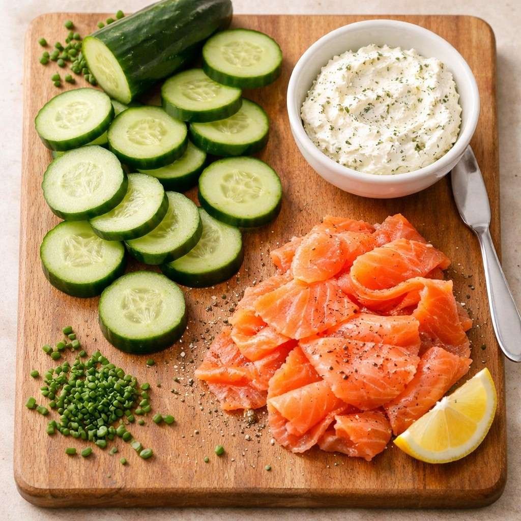 Cucumber salmon bite ingredients