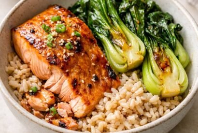Thumbnail for Easy Sheet Pan Salmon with Bok Choy and Rice