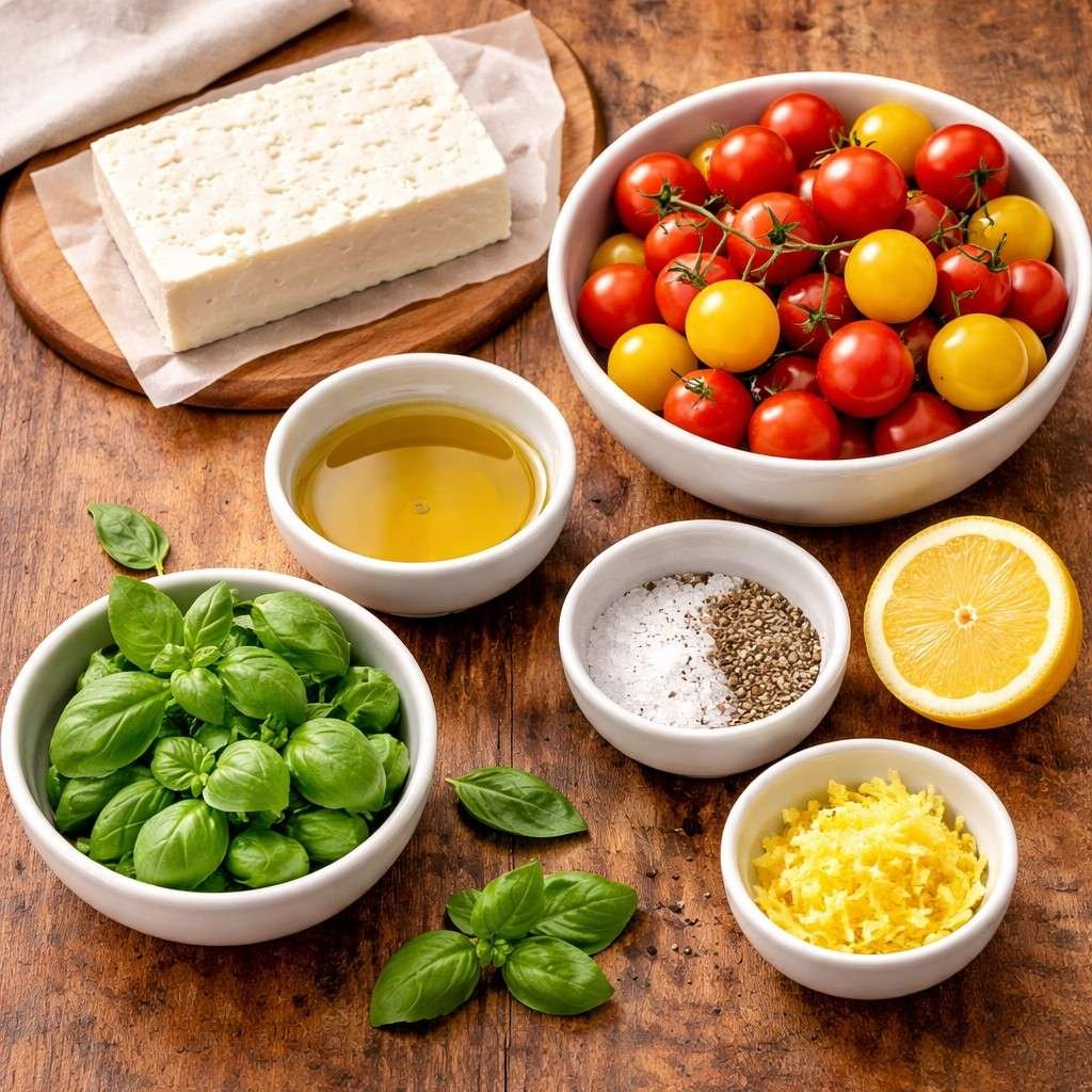 Feta Cherry Tomato Party Platter ingredients