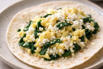 Thumbnail for Easy High-Protein Spinach and Feta Breakfast Taco