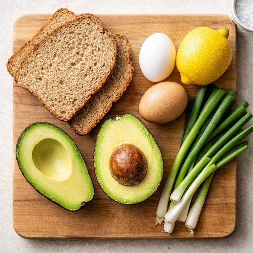 Fresh ingredients for a healthy sandwich