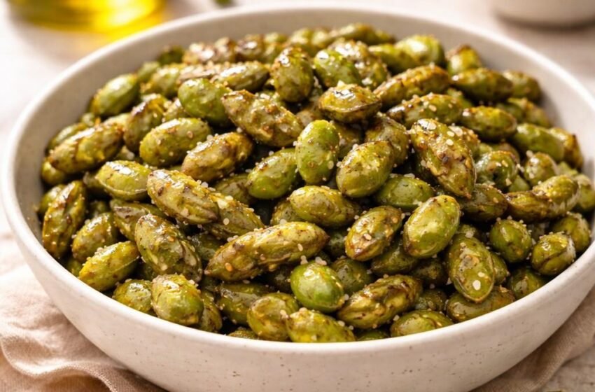 High-Protein Roasted Edamame Bites