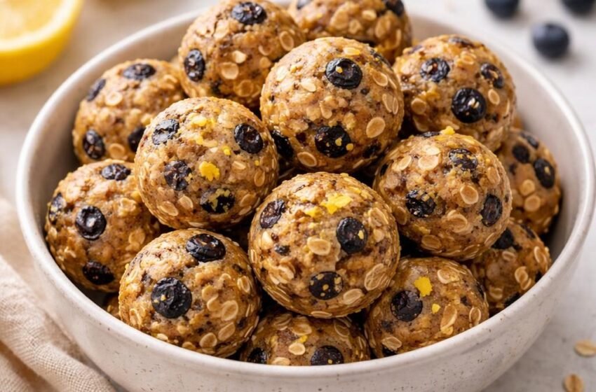 Lemon Blueberry Energy Balls