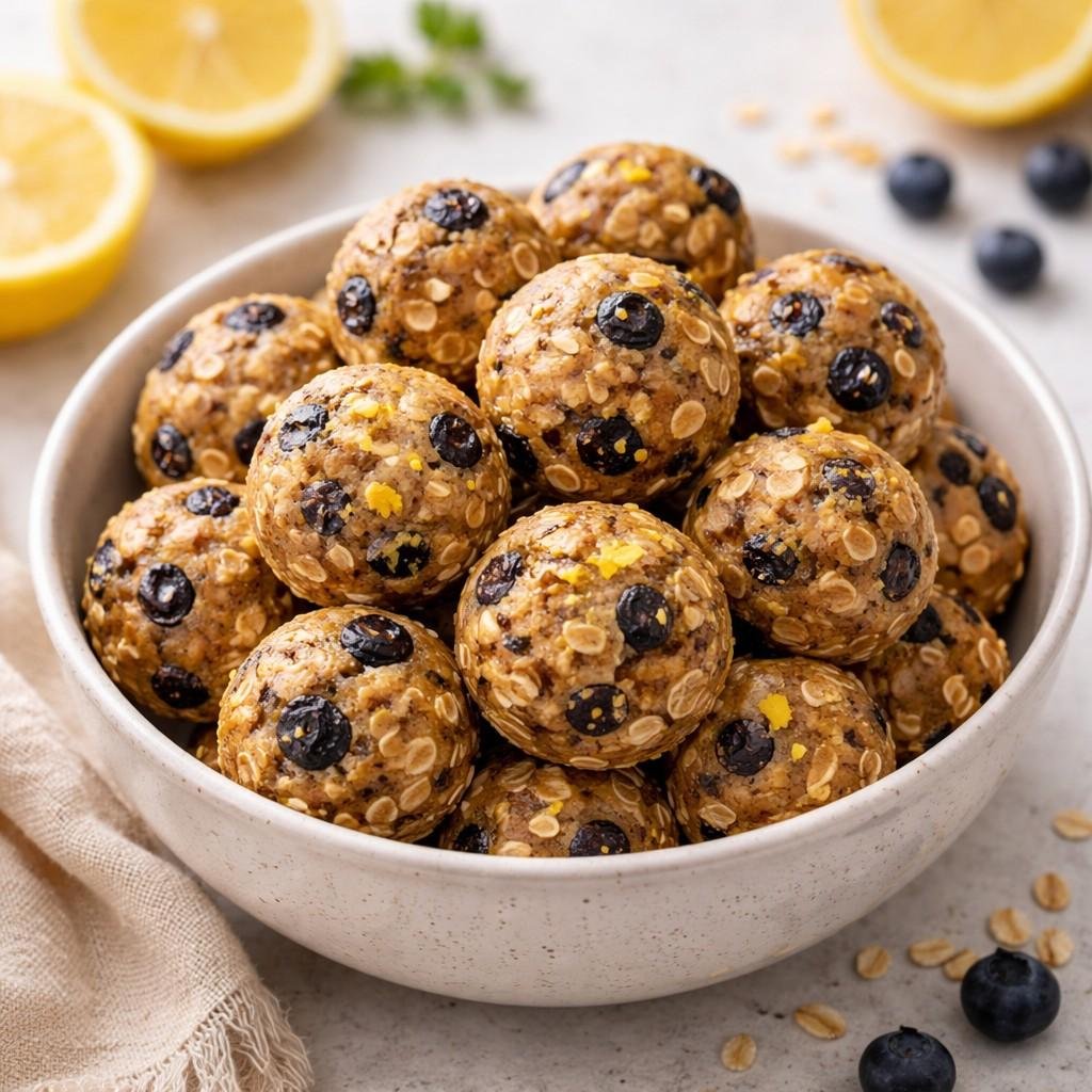 Lemon Blueberry Energy Balls