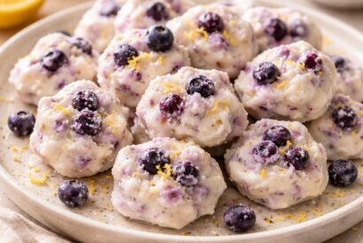 Thumbnail for Easy Lemon Blueberry Frozen Yogurt Bites