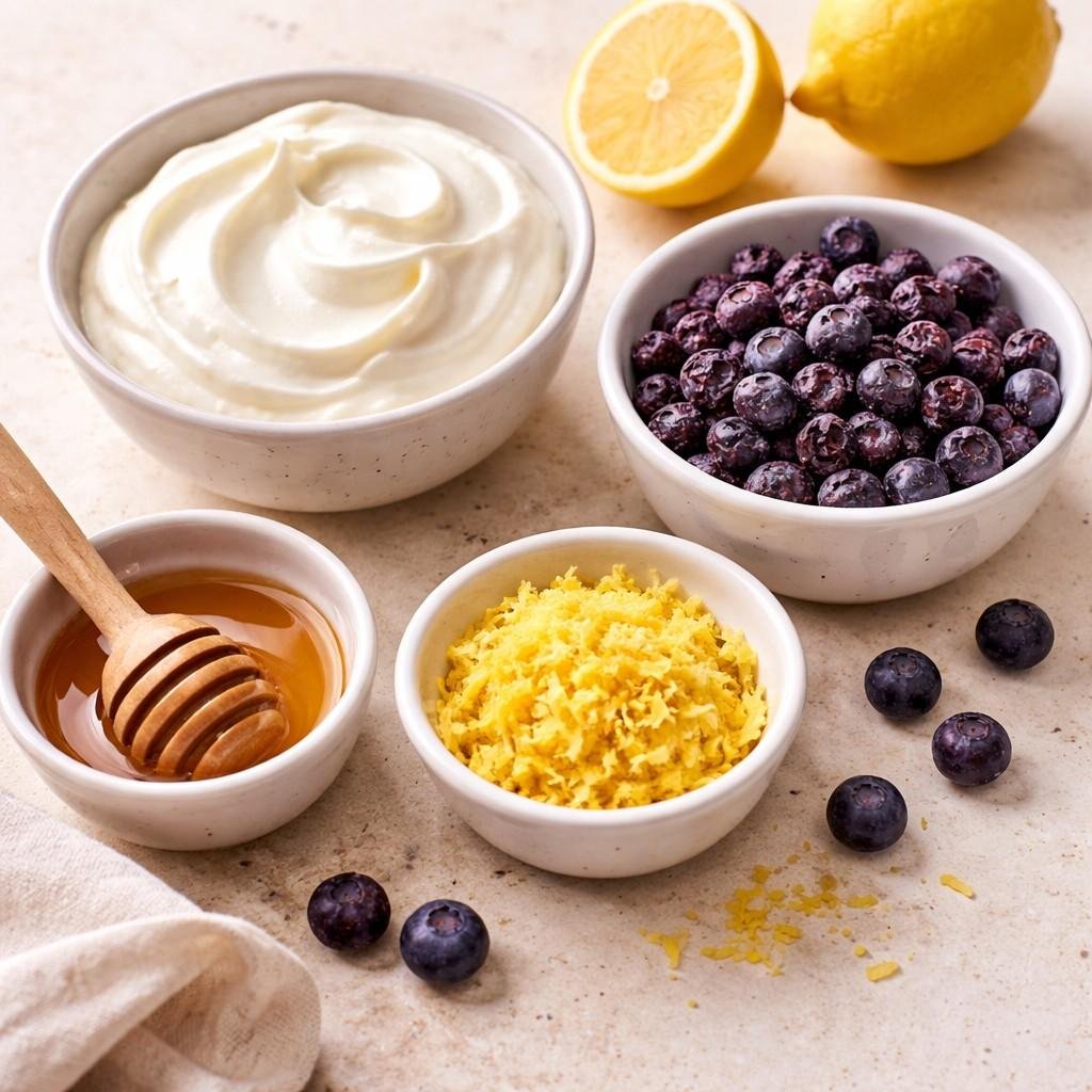 Lemon blueberry yogurt bite ingredients