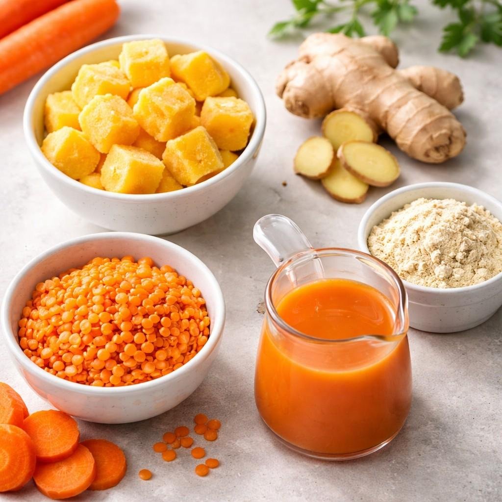Mango ginger smoothie ingredients