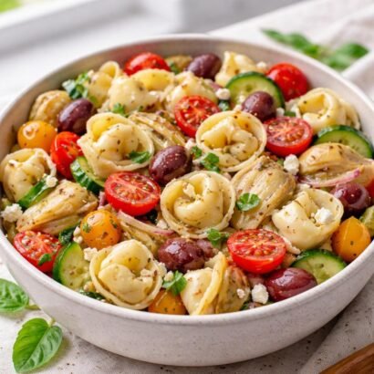 Mediterranean tortellini salad