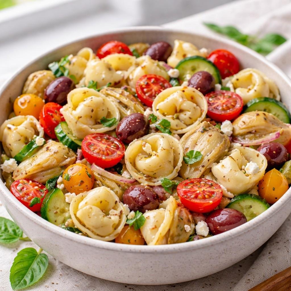 Mediterranean tortellini salad