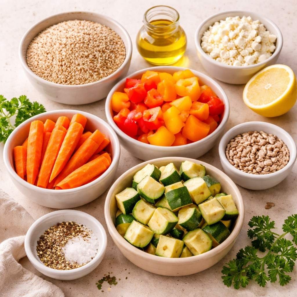 Roasted Vegetable Quinoa Salad Bowl